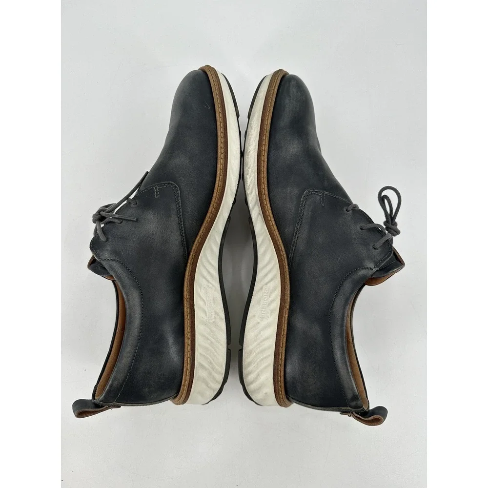 ECCO ST.1‎ Hybrid Leather Plain Toe Oxford Shoes Men's Size 11-11.5 Blue